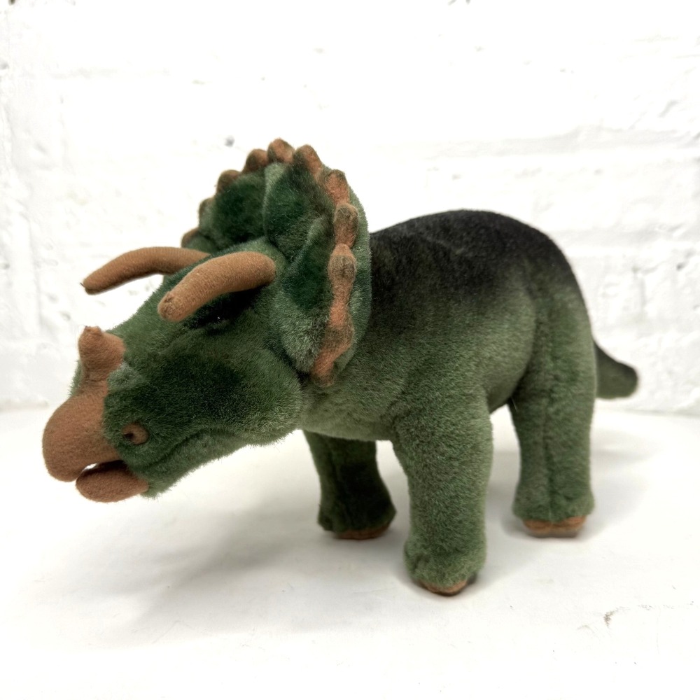 Vintage Gund Plush Triceratops Dinosaur Stuffed Animal Vintage - Picture 1 of 3